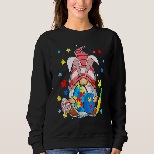 Sweatshirt Accepter Comprendre Amour Gnome Sensibilisation su (Devant)