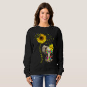 Sweatshirt Accepter Comprendre L'Amour Eléphant Tournesol Aut (Devant entier)
