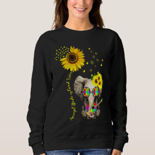 Sweatshirt Accepter Comprendre L'Amour Eléphant Tournesol Aut