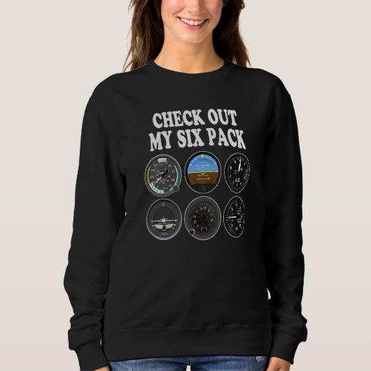 Sweatshirt Accessoire de six pack Pilote Aviation Volant Homm (Devant)