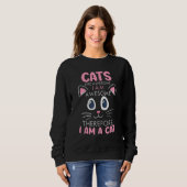 Sweatshirt Accessoires de chat pour femmes propriétaires de c (Devant entier)