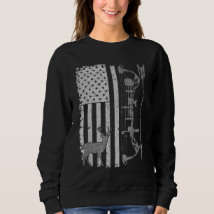 Sweatshirt Accessoires de drapeau American Deer Hunter Bow Hu