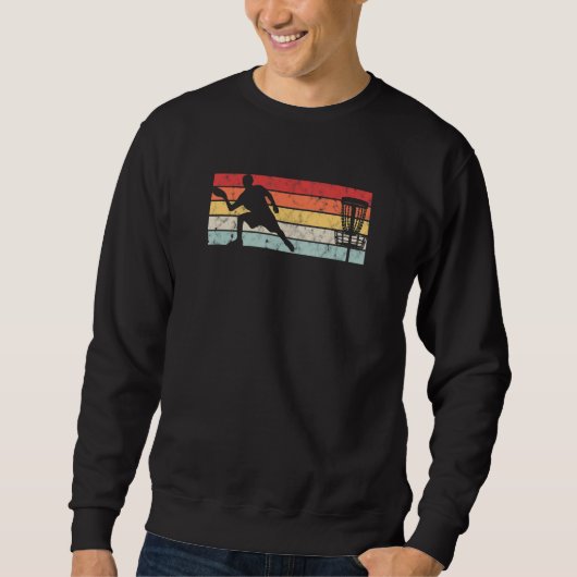 Sweatshirt Accessoires de golf de Disque Frisbee Retro Dishbe (Devant)