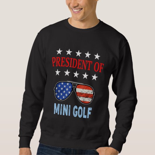 Sweatshirt Accessoires de mini-golf Citation de mini-golf Dra (Devant)