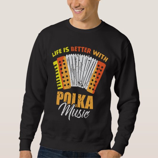 Sweatshirt Accordéon musical Polka Dancing polonais (Devant)