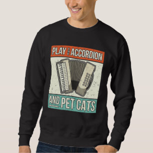 Sweatshirt Accordéoniste Accordéon Lecteur Chat Propriétaire 