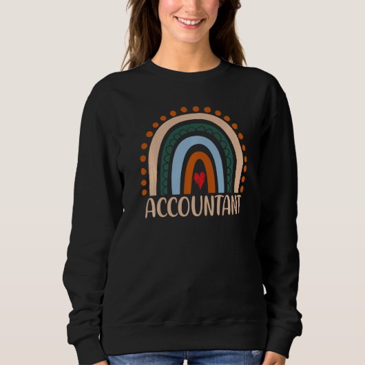 Sweatshirt Accountant Rainbow Appreciation Day Hello Back To (Devant)