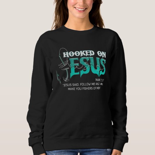 Sweatshirt Accro à Jésus Pêche (Devant)