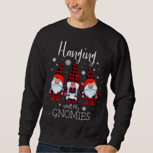 Sweatshirt Accrocher Avec Mes Gnomies Buffalo Plaid Ga