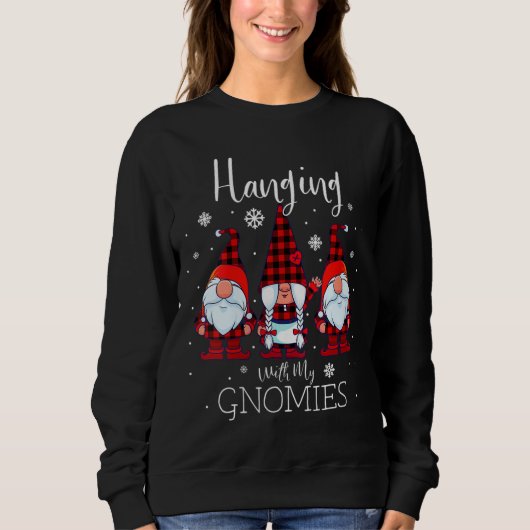 Sweatshirt Accrocher Avec Mes Gnomies Buffalo Plaid Ga (Devant)