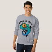 Sweatshirt Accrochez-Vous Là Gecko Coloré (Devant entier)