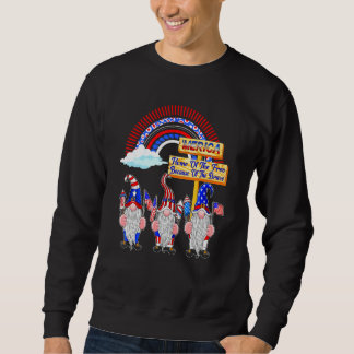 Sweatshirt Accueil De Gratuité À Cause Du Brave 4 Juillet Mer