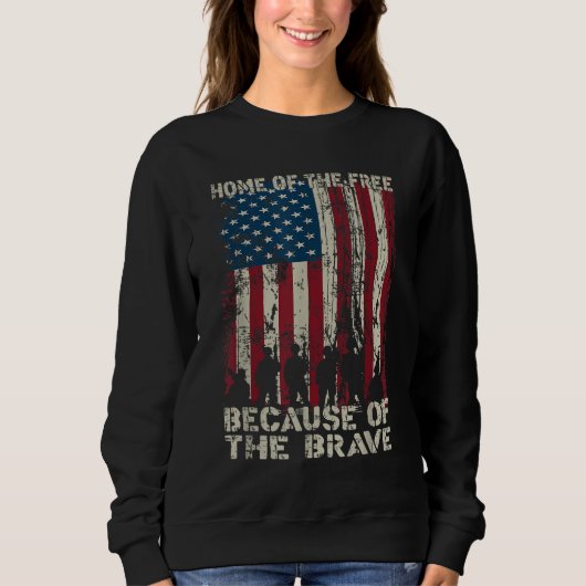 Sweatshirt Accueil De La Libération À Cause De La Brave Trous (Devant)