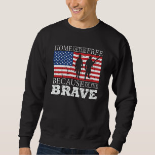 Sweatshirt Accueil De La Liberté À Cause Du Brave - États-Uni