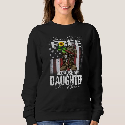 Sweatshirt Accueil Des Libres Parce Que Ma Fille Est Courageu (Devant)