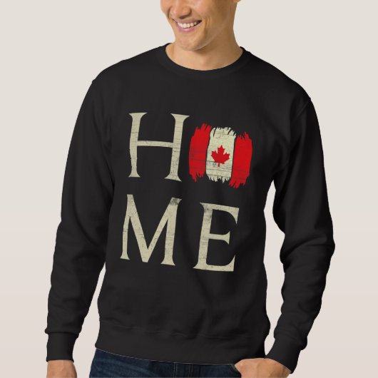Sweatshirt Accueil Fête du Canada Maple Fier Drapeau canadien (Devant)