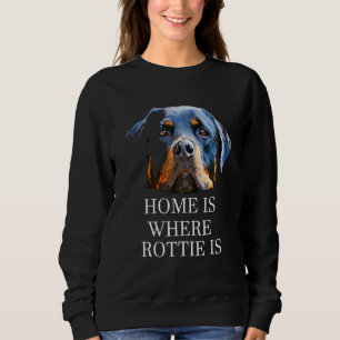 Sweatshirt Accueil Où Ma Rottie Est Le Devis Du Propriétaire 