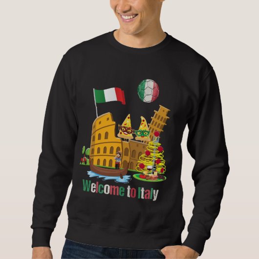 Sweatshirt Accueil vers l'Italie (Devant)