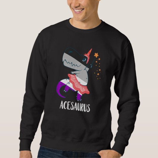 Sweatshirt Ace Dancing T-Rex Tyrannosaurus Asexual Pride Ace (Devant)