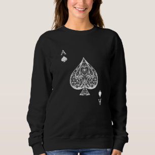 Sweatshirt Ace De Pique Costume Jouer Carte Costume Ace Sp