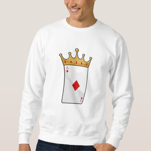 Sweatshirt Ace diamant avec Couronne (Devant)