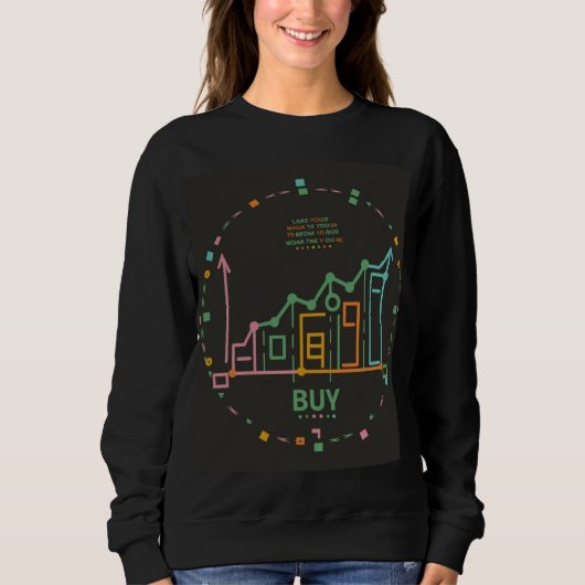 Sweatshirt Acheter Low, Sell High - Bull & Bear Trading T-Shi (Devant)