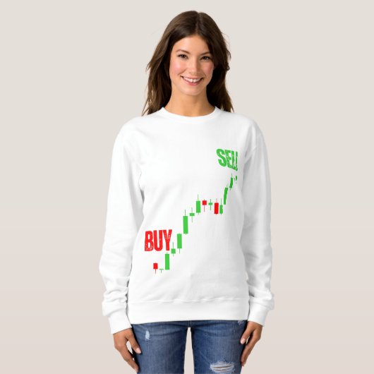 Sweatshirt Acheter Low Sell High Construit pour la règle Bull (Devant entier)
