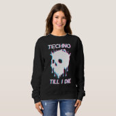 Sweatshirt Acid Face Tekno Rave Music Hard Techno Raver Dark  (Devant entier)