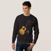 Sweatshirt Acoustic Guitar Player Musical Notes Musicien d'ar (Devant entier)