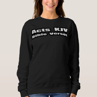 Sweatshirt Actes versets de la Bible KJV en typographie bloc