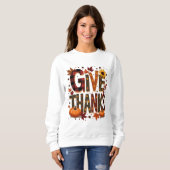 Sweatshirt Action de grâce (Devant entier)