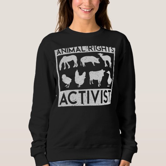 Sweatshirt Activiste animal Secourir Animaux Droits de conser (Devant)