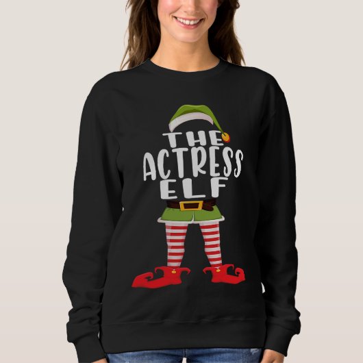Sweatshirt Actress Elf Costume Family Matching Christmas (Devant)