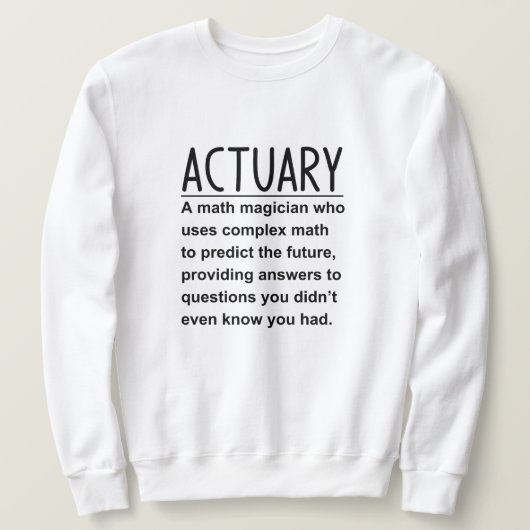 Sweatshirt Actuaire (Design devant)