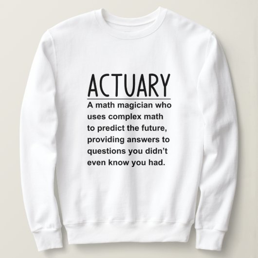 Sweatshirt Actuaire (Design devant)