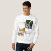 Sweatshirt Add your own photos, text and  background throw pi (Devant entier)