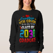 Sweatshirt Adieu 4e Classe De 2033 Gradué Maître (Devant)