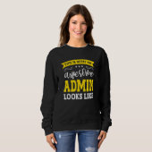 Sweatshirt Admin Job Title Employee Funny Worker Profession A (Devant entier)