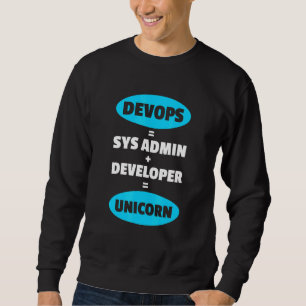 Sweatshirt Administrateur système et développeur Unicorn Desi