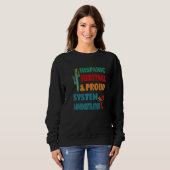 Sweatshirt Administrateur système fier de son patrimoine hisp (Devant entier)