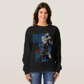 Sweatshirt Adonis Creed Face Your Past typographie bleue (Devant entier)