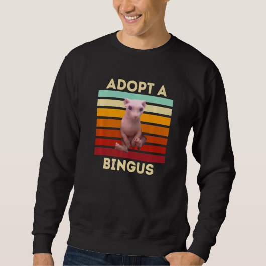 Sweatshirt Adopt a Bingus Hairless Sphynx Cat (Devant)