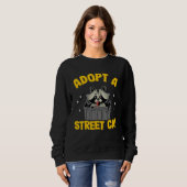 Sweatshirt Adopt A Street Cat Trash Garbage Panda Funny Racco (Devant entier)