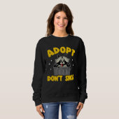 Sweatshirt Adopt Don't Shop Raton laveur 3 (Devant entier)