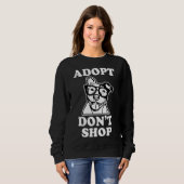 Sweatshirt Adopter la Secourt de sensibilisation à la Pitbull (Devant entier)