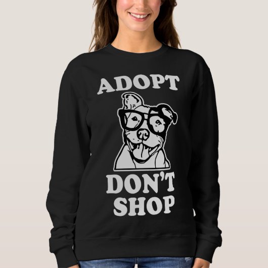 Sweatshirt Adopter la Secourt de sensibilisation à la Pitbull (Devant)