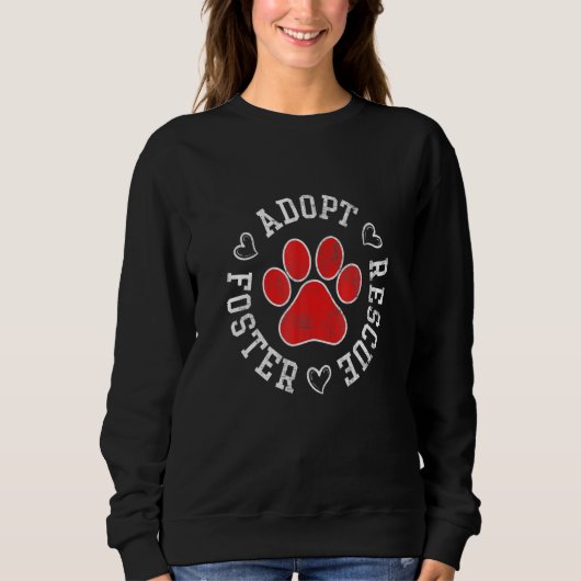 Sweatshirt Adopter le mois de l'adoption de Secourt Foster Ad (Devant)