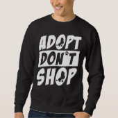 Sweatshirt Adopter Le Poodle Ne Pas Acheter (Devant)