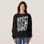Sweatshirt Adopter Le Poodle Ne Pas Acheter (Devant entier)