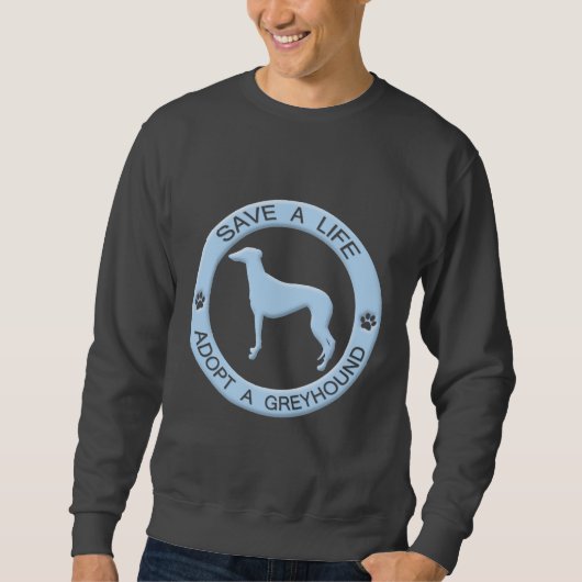Sweatshirt Adoptez un T-shirt de lévrier (Devant)